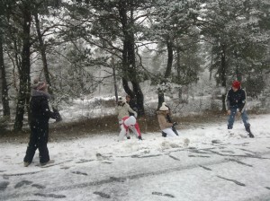 bataille de boules de neige
